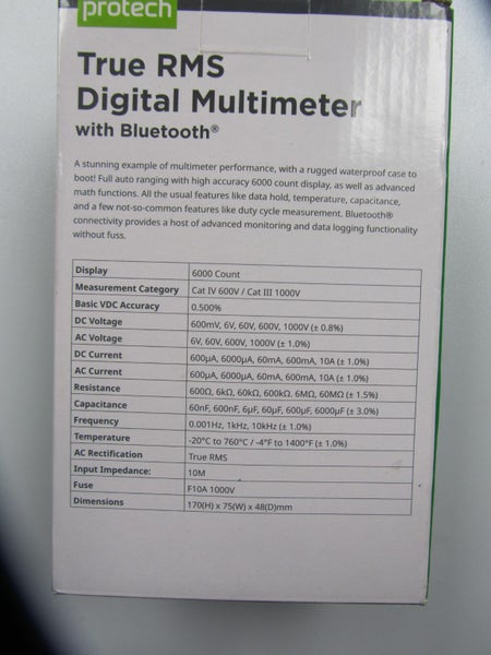 Protech Bluetooth True RMS Digital Multimeter QM157862863847054083111
