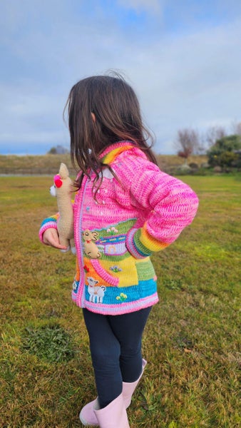 Kids Peruvian Handmade Hooded Jumper628632204491551123