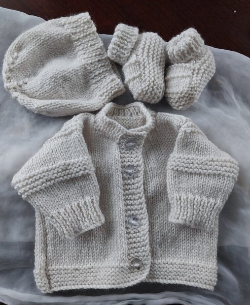 hand knitted Oat set Newborn628632161783061121