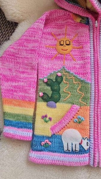 Kids Peruvian Handmade Hooded Jumper62863220449155113