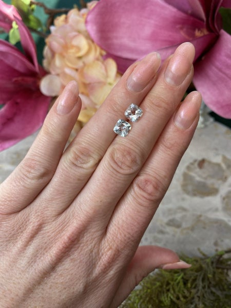 $1 RES ~ $1500 Buy Now * 2.49ct Aquamarine Pair Cushion Cut628647314664991121