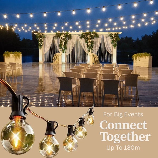Festoon Magical Ambiance - 15m With 25 x G40 Bulbs - Connectable - Waterproof Carousel 1
