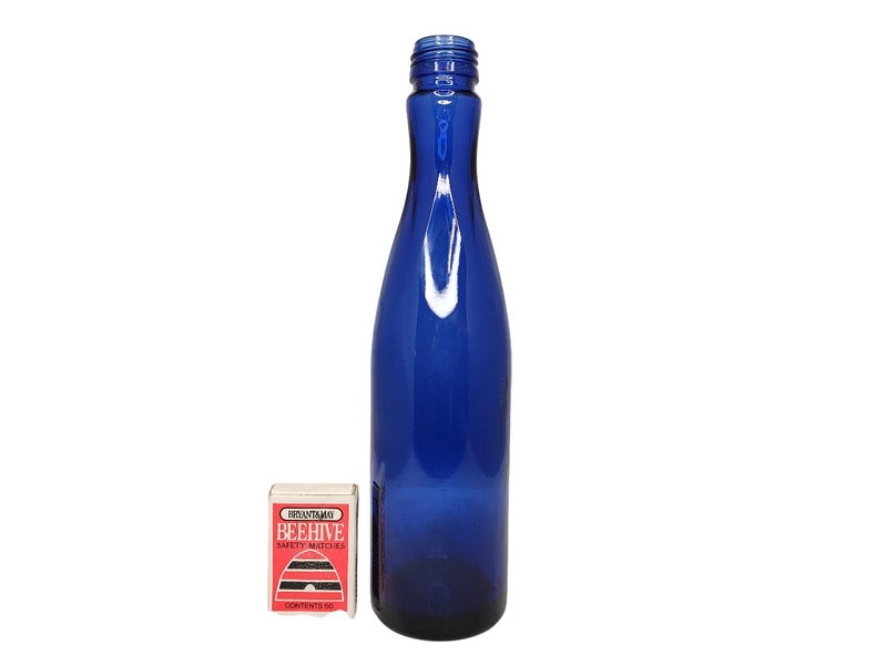 Stunning Cobalt Blue Glass Bottle | 23.6cm Tall $1 RESERVE WEEK! Carousel 2
