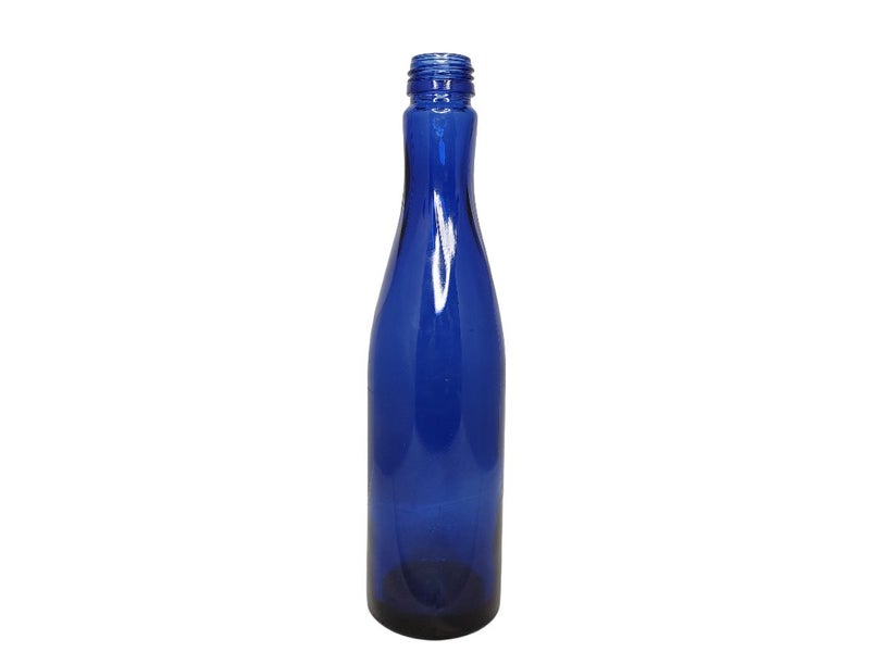 Stunning Cobalt Blue Glass Bottle | 23.6cm Tall $1 RESERVE WEEK! Carousel 1