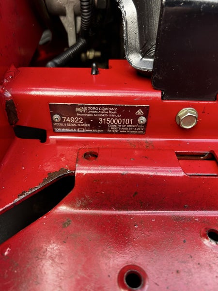 Toro ride on mower62863230285443112