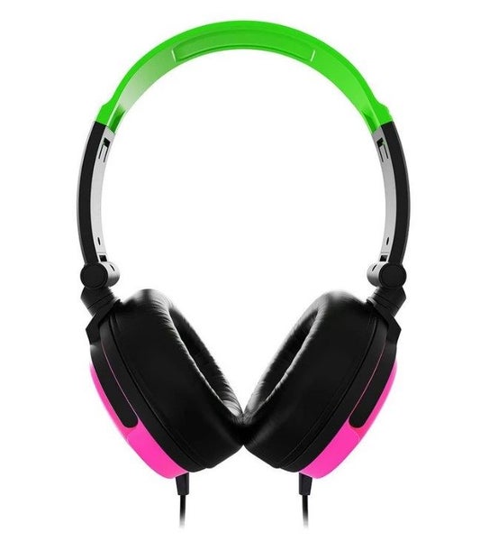4Gamers C6-50 Wired Gaming Headset (Neon Green & Pink) Carousel 2