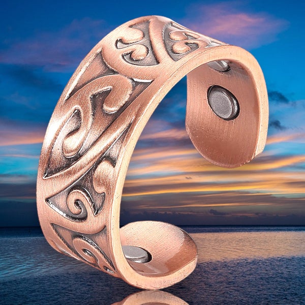 Copper Ring 100% solid Copper 4 Magnets Stingray Carousel 1
