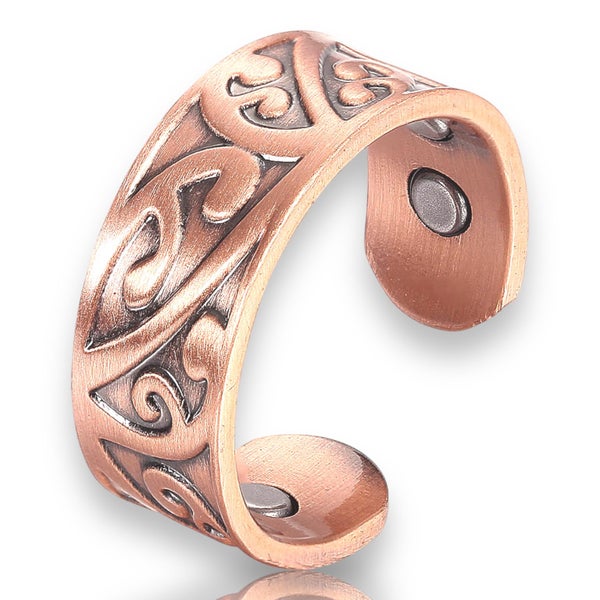 Copper Ring 100% solid Copper 4 Magnets Stingray Carousel 9