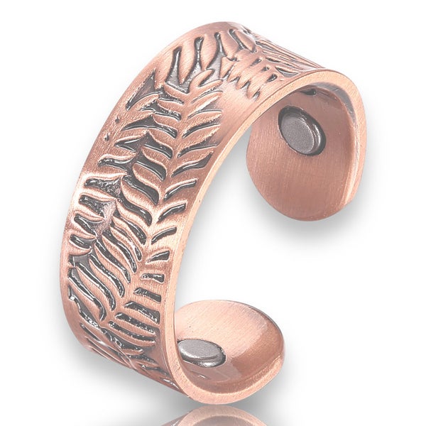 Copper Ring 100% solid Copper 4 Magnets NZ Fern Carousel 2