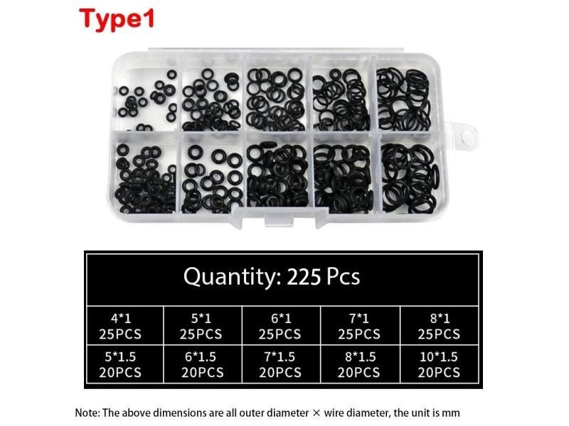 Rubber O Ring Set Gaskets Seal Nitrile Rubber Bands High Pressure O-Rings Carousel 1