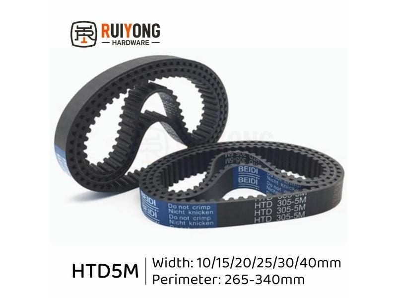 HTD 5M Rubber Timing Belt Width 10/15/20/25/30/40mm Perimeter Carousel 1