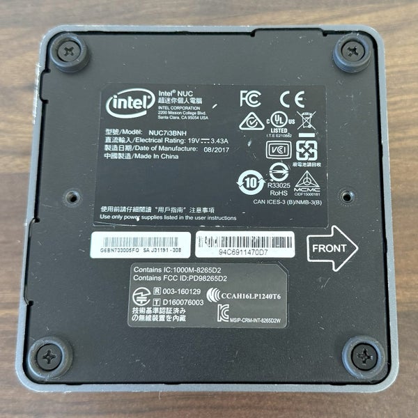 Intel NUC 7 Mini PC i3-7100U 2 Core 4 Thread 16GB 250GB Win10 Pro Carousel 4