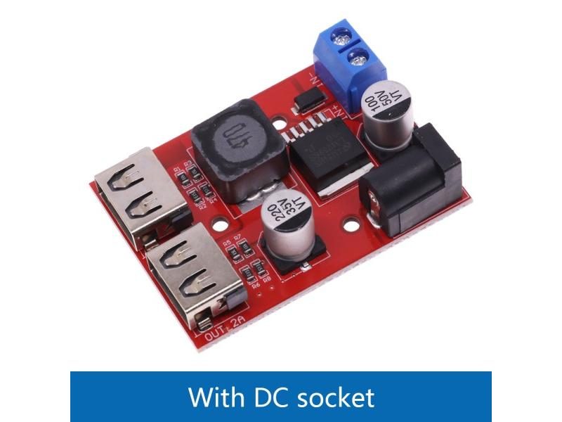 LM2596 Dual USB Output 9V / 12V / 24V / 36V Car Charger Switch 5V DC-DC Power Carousel 1