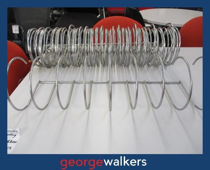 PR5888 Chrome Metal Spiral Metal Folder Holder Carousel 4