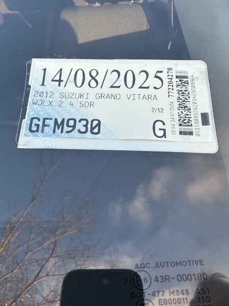 2012 Suzuki Grand Vitara Wjlx62865829419777112