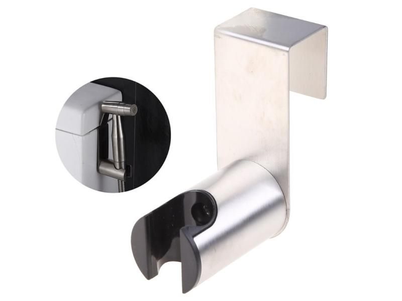 Free Nail Bidet Hook Holder Stainless Steel Hanger ABS Brushed Socket Wall Carousel 2