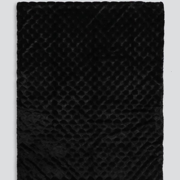 Valentina Black Faux Fur Throw by Heirloom Carousel 2