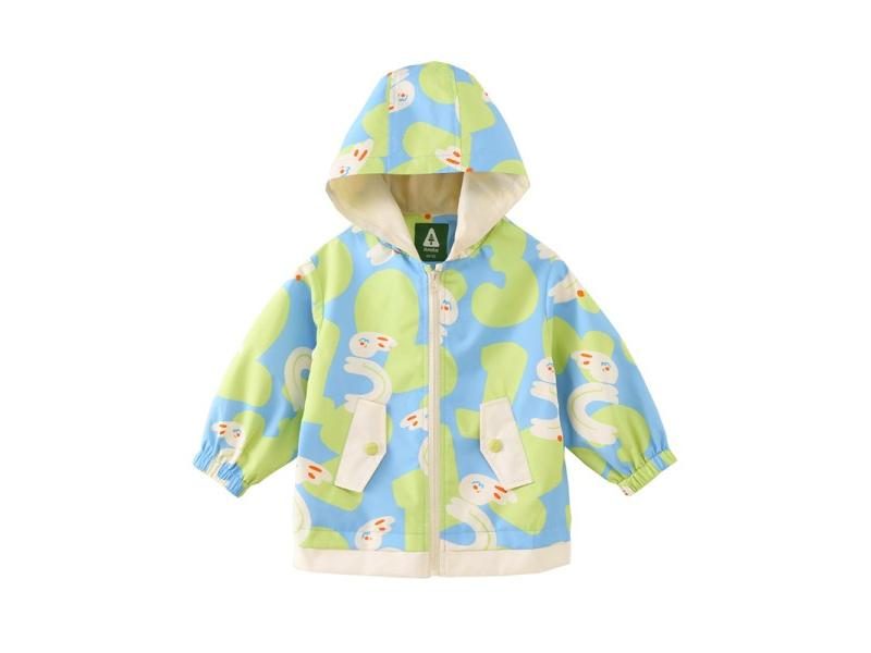 Amila Baby Jacket Spring New 3-in-1 Waterproof Windproof Printed Coat Girls Carousel 1