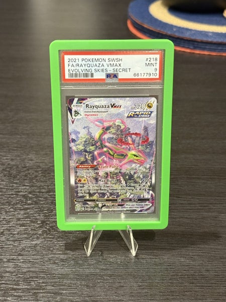 PSA 9 - Rayquaza VMAX 218/203 Secret Rare - Evolving Skies SWSH62863228443649119