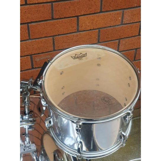 PEARL EX Export 4 PC Drum Set - Mirror Chrome Wrap * ($1 RESERVE 3 DAYS ONLY) *62866851313921113