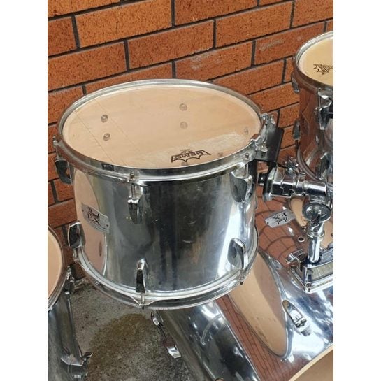 PEARL EX Export 4 PC Drum Set - Mirror Chrome Wrap * ($1 RESERVE 3 DAYS ONLY) *62866851313921114