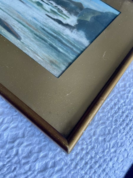 An ORIGINAL vintage pastel of a seaside scene62854318708099113