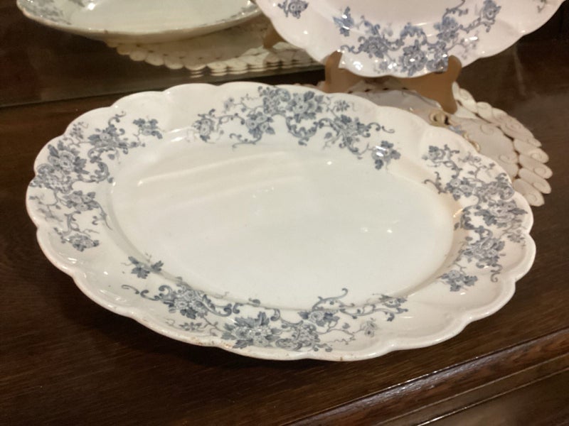Antique Victorian Transferware serving platter x 2 Carousel 2