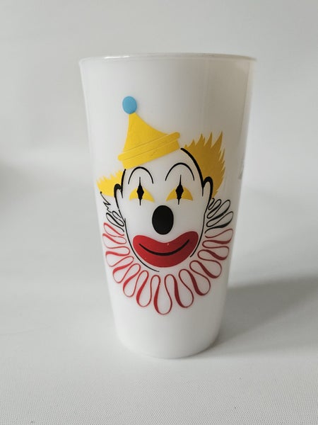 Cool Vintage ANCHOR HOCKING Clown Tall Glass62863855603714112