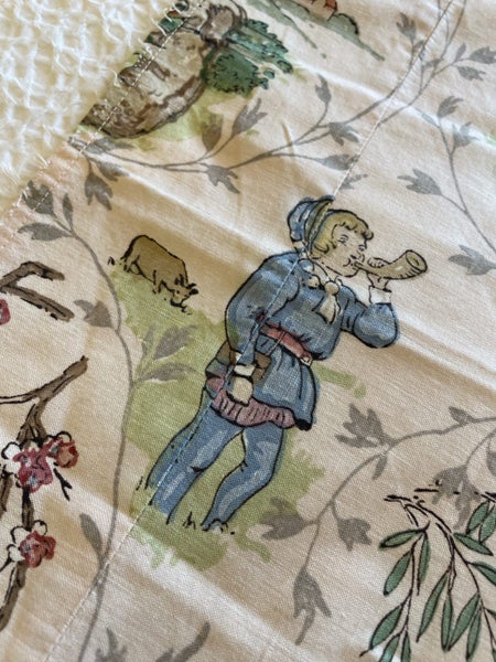 A small piece of vintage SANDERSON Nursery Rhymes cotton Carousel 2
