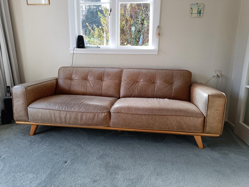Carson Leather Sofa-3 Seater Vintage Brown62863852600195111