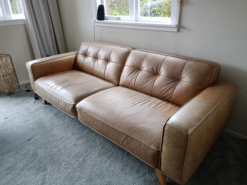 Carson Leather Sofa-3 Seater Vintage Brown62863852600195113