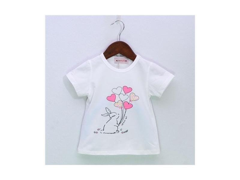 Lawadka Rabbit Balloon Pattern Short Sleeve T-shirts For Girls Boys Cotton Kids Carousel 1