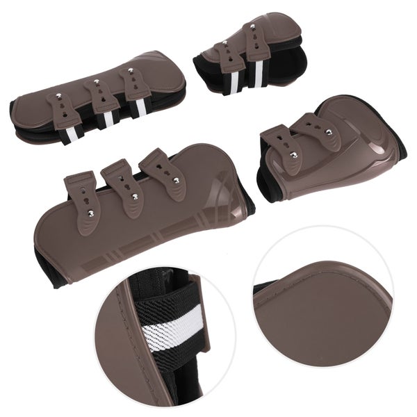 thickened horse legguard horse leggings horse supply 1Set PU Horse Legguard Leg Carousel 2