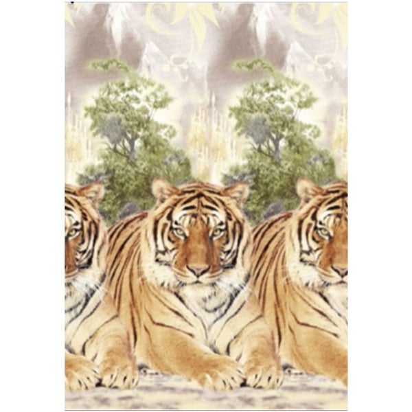 Tiger Printed Polar Fleece Blanket Queen/King By Marlborough Textiles Carousel 1