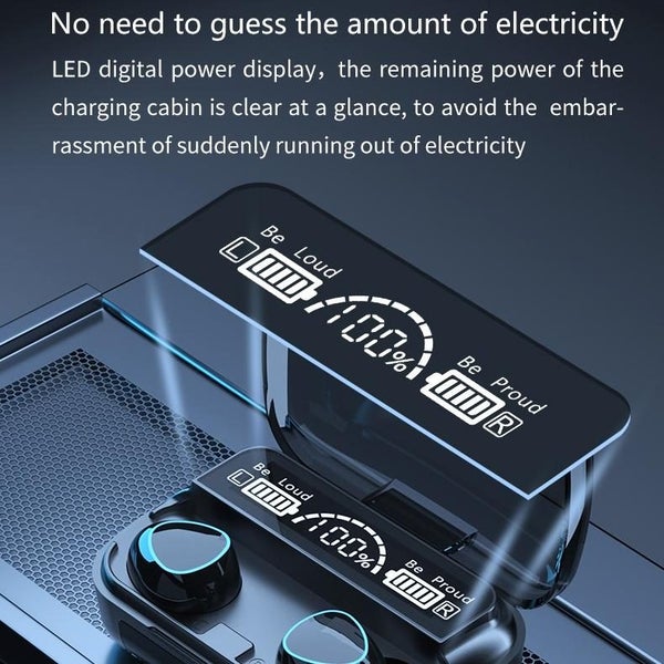 Parallel Wireless Bluetooth 5.0 Earphones With Digital Display And Charging Box Carousel 2