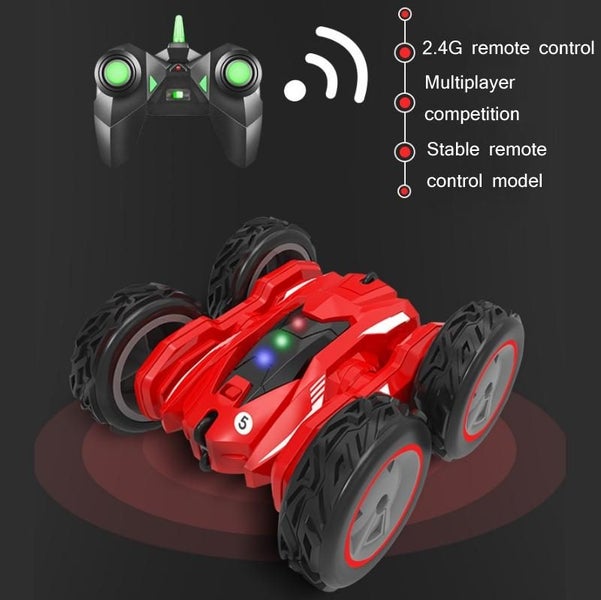 High Speed Double Sided Rc Car For Stunts And Off Road Tumbling Red Remote Cont Carousel 5