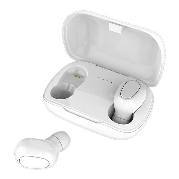 Parallel Wireless Bluetooth Earphones With 9D Sound And Charging Box White Carousel 1