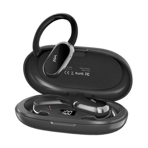 Parallel Wireless Bluetooth Earphones With Led Display Zga Gs08 Black Carousel 1