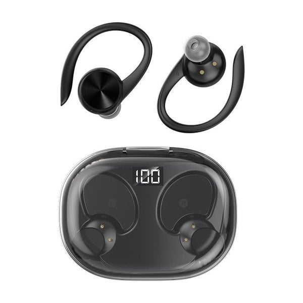 Parallel Wireless Earphones With Digital Display And Charging Case Black Carousel 1