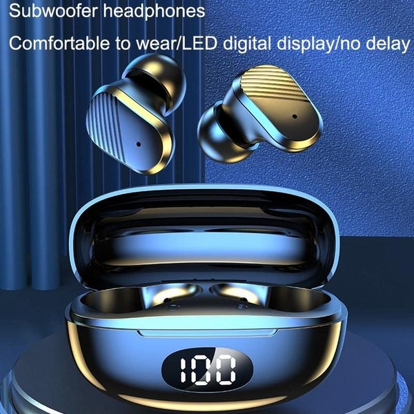 Parallel Wireless In Ear Gaming Earphones With Digital Display Black Carousel 2