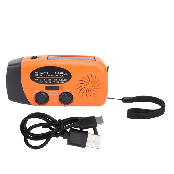 solar emergency hand crank weather radio portable power bank weather radio Carousel 8