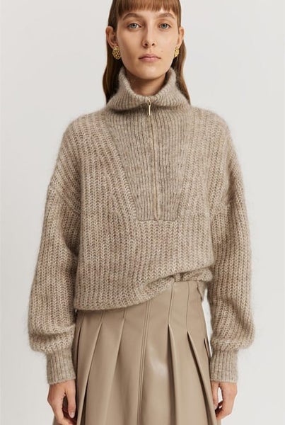 Country Road Fawn Marle Zip Detail Knit Size - XL NEW62955708360834118