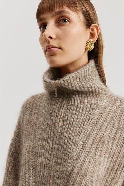 Country Road Fawn Marle Zip Detail Knit Size - XL NEW62955708360834113