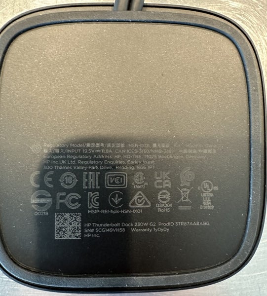 HP Thunderbolt Dock G2 Combo Cable + 230W AC Adapter Carousel 2