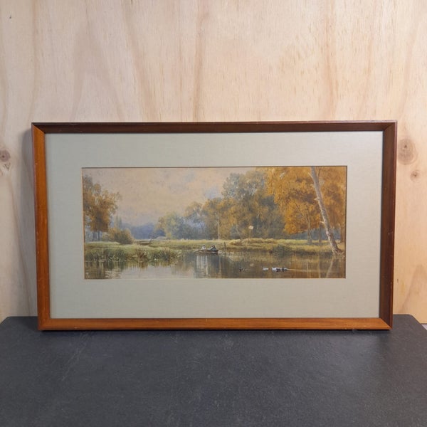 Vintage English riverboats watercolour, 1887628632424154901113