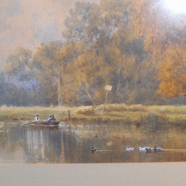 Vintage English riverboats watercolour, 188762863242415490111