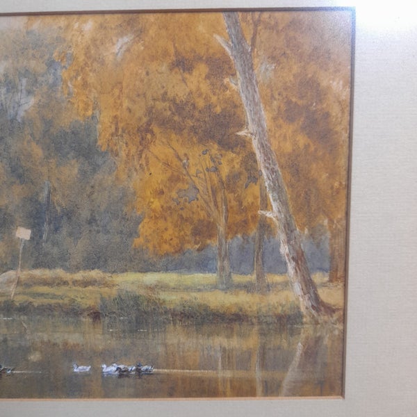 Vintage English riverboats watercolour, 188762863242415490113