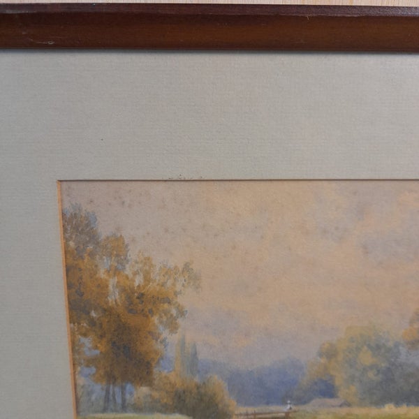 Vintage English riverboats watercolour, 188762863242415490114