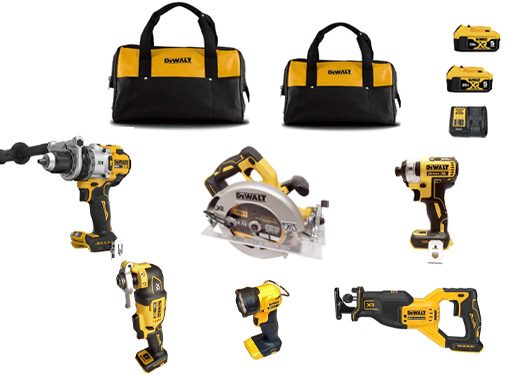 Dewalt Combo 6 Piece Brushless XR Premium Kit- Multi Tool Carousel 1