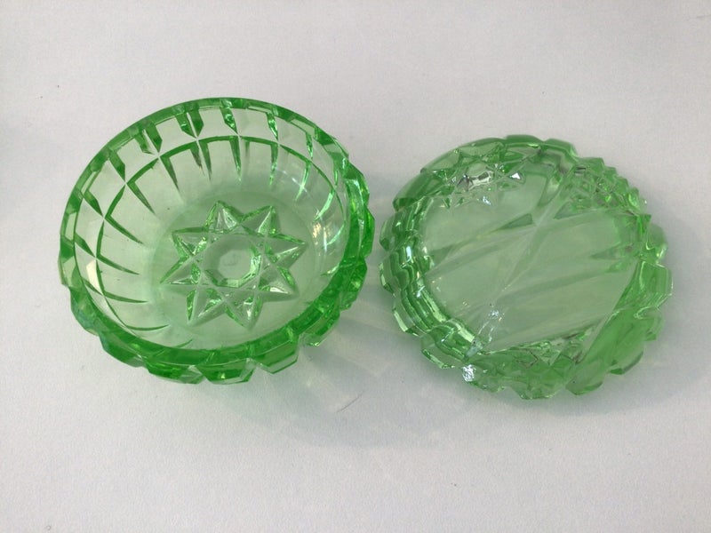 Uranium Glass Trinket Dish62863863056130114